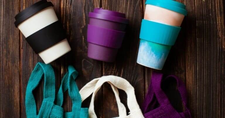 Reusable bamboo coffee cup from HUI