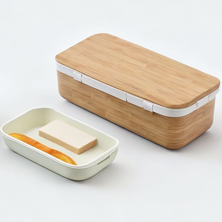 Modern bamboo fiber lunch box