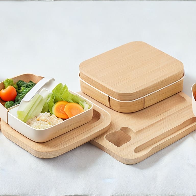 Simple bamboo fiber lunch_box